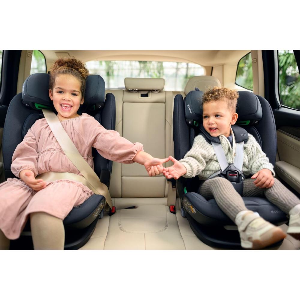 Maxi-cosi Titan Pro i-Size Car Seat - Comfortably Safe 15mo-12yr, Adjustable Headrest, 4 Recline Positions, Side Impact Protection - Authentic Black