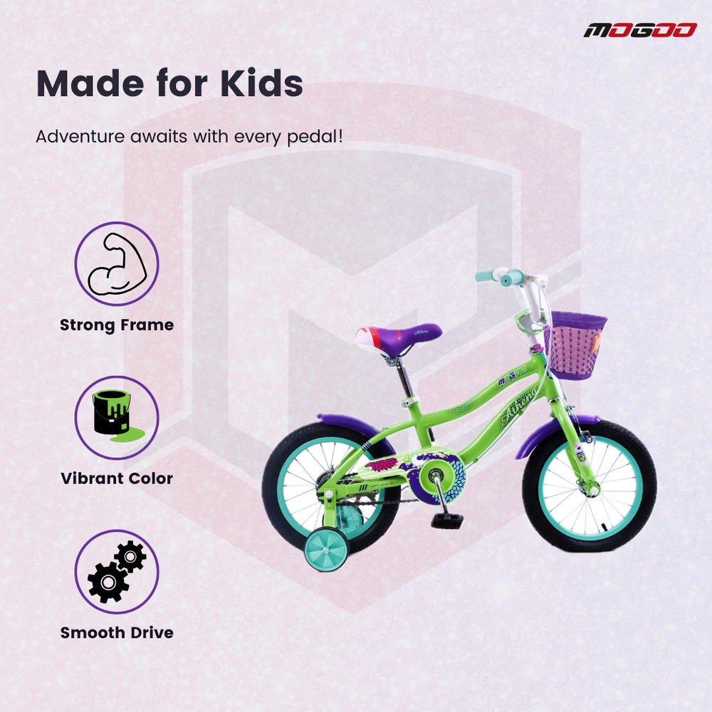 Mogoo - Athena Kids Bicycle - 16 Inch - Shamrock Green