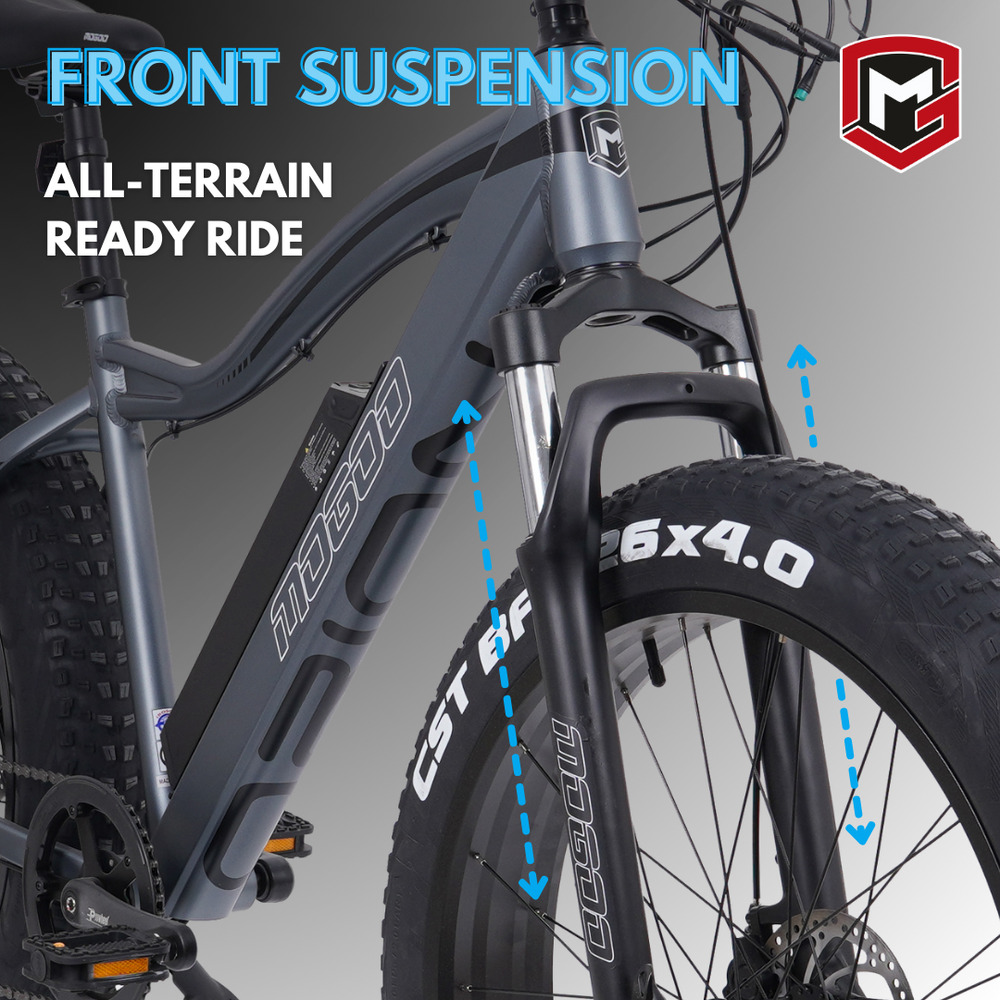 Mogoo - Orion E-Fat Mountain Bike - 26 Inch - Grey
