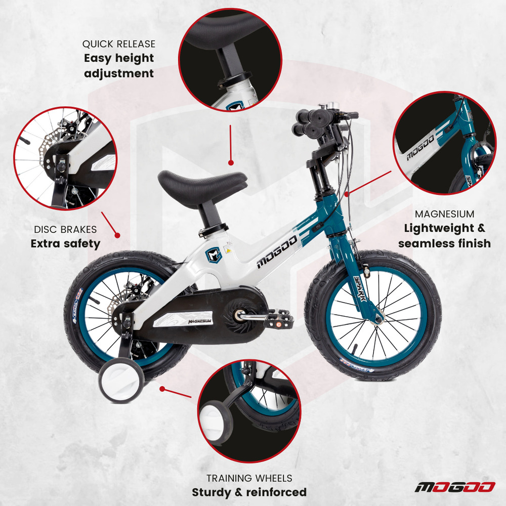 Mogoo - Spark Kids Magnesium Bike - 16 Inch - Turquoise
