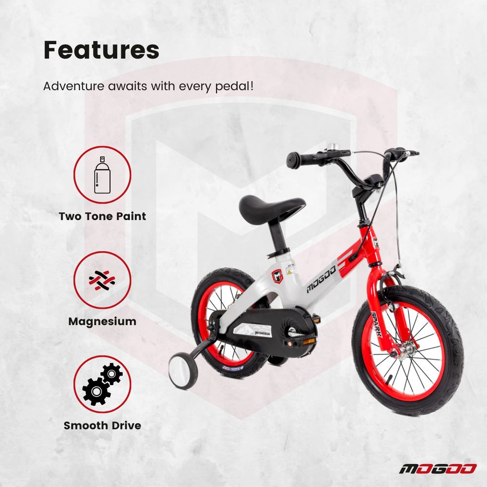 Mogoo - Spark Magnesium Kids Bicycle - 14 Inch - Red