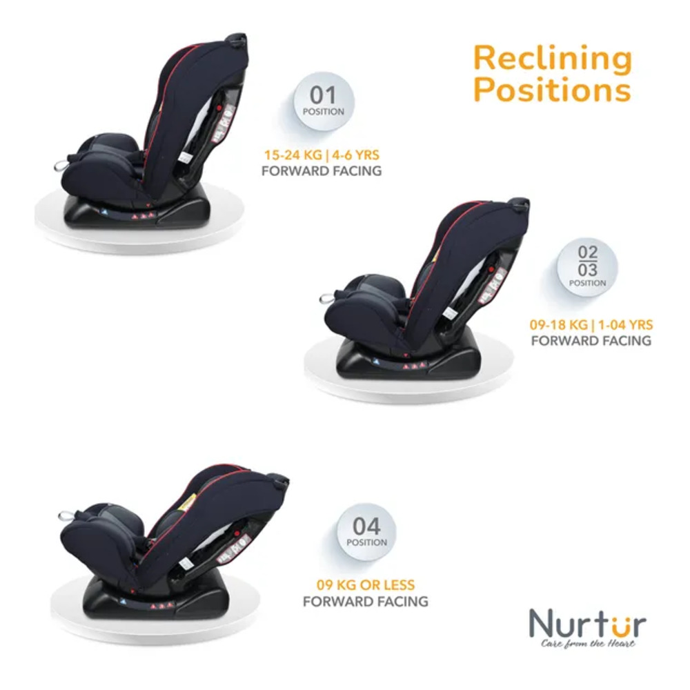Nurtur - 3-In-1 Bruno Baby Car Seat - Black and Red