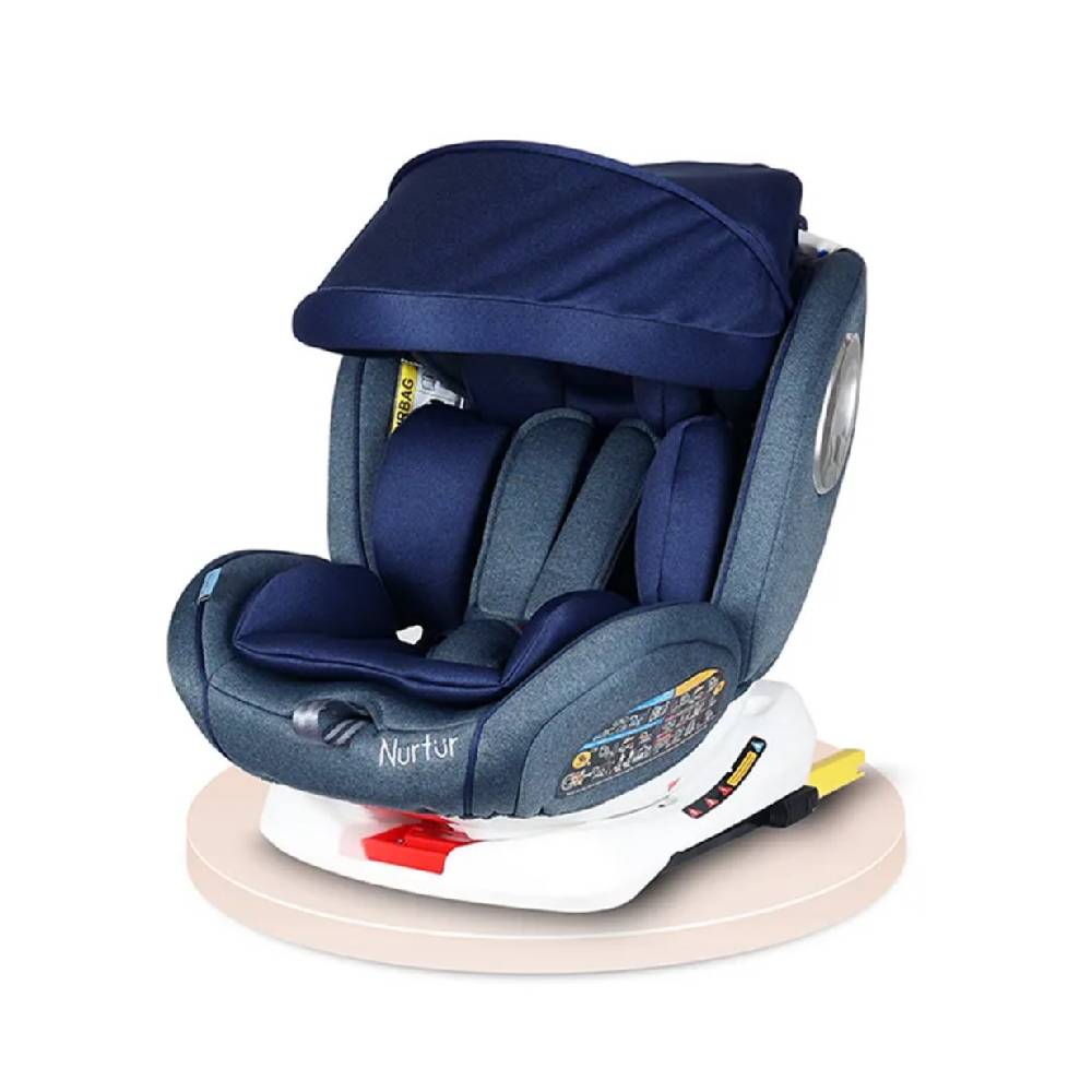 Nurtur - 4-In-1 Ultra Baby Car Seat Isofix 9 with Canopy - Shiny Blue