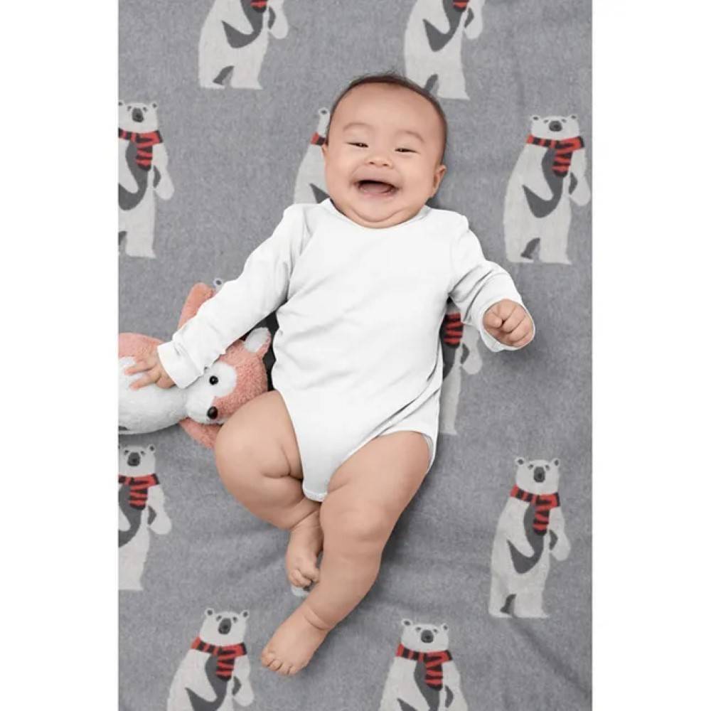 Nurtur - Soft Baby Blankets - Bear - Grey
