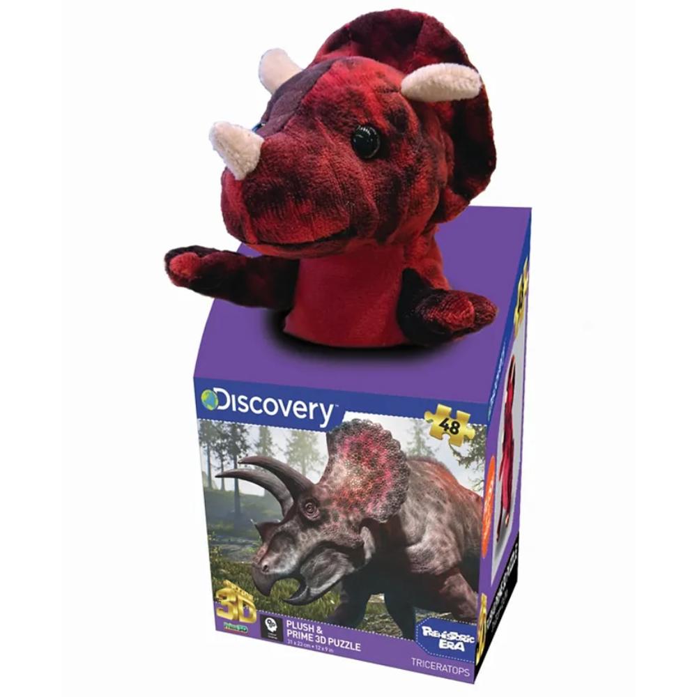 Prime 3D - Discovery Triceratops Lenticular Puzzle 48 Piece Dinosaur Puzzle - For Kids Age 3+