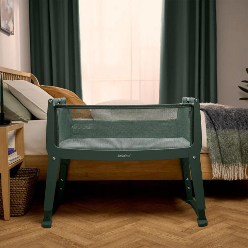 SnuzPod - Studio Bedside Crib - Berlin/Green