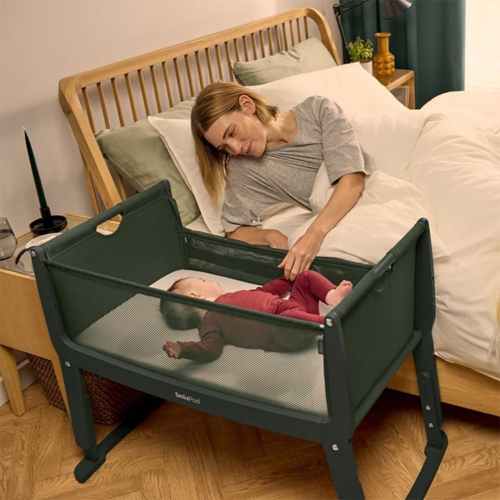 SnuzPod - Studio Bedside Crib - Berlin/Green