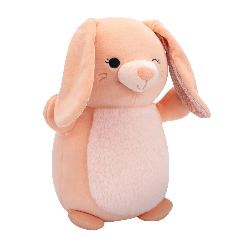 Squishmallows - Official Hugmee Plush 10 inch Satine The Peach Bunny - Ages 3+ Years