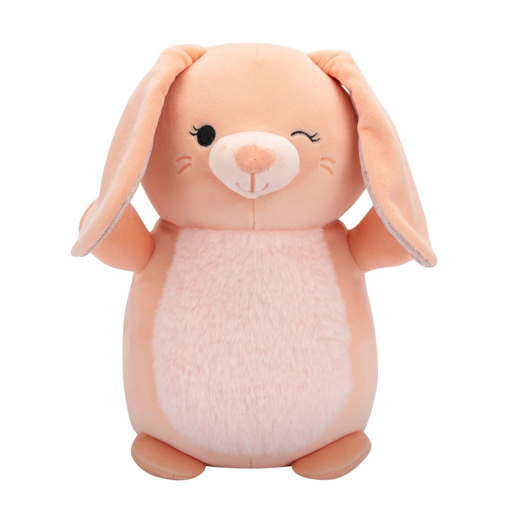 Squishmallows - Official Hugmee Plush 10 inch Satine The Peach Bunny - Ages 3+ Years