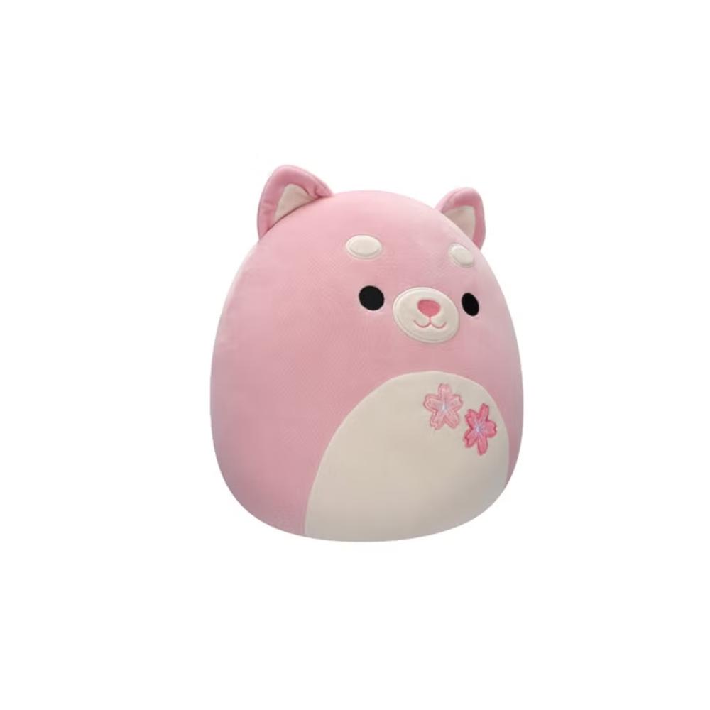Squishmallows - Medium Plush 12 inch Etude Pink Shiba with Sakura Flowers