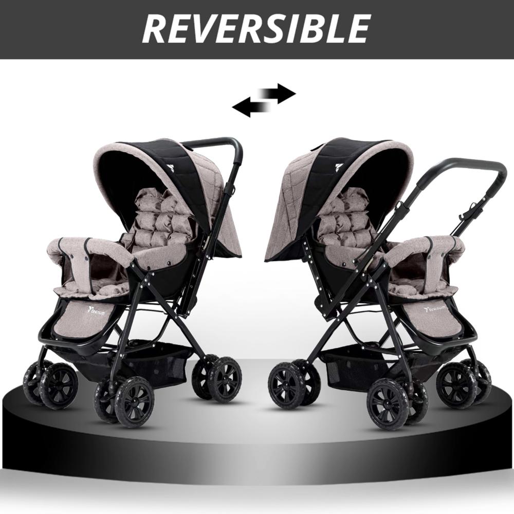 Teknum - Reversible Look at Me Stroller With Diaper Bags - Khaki