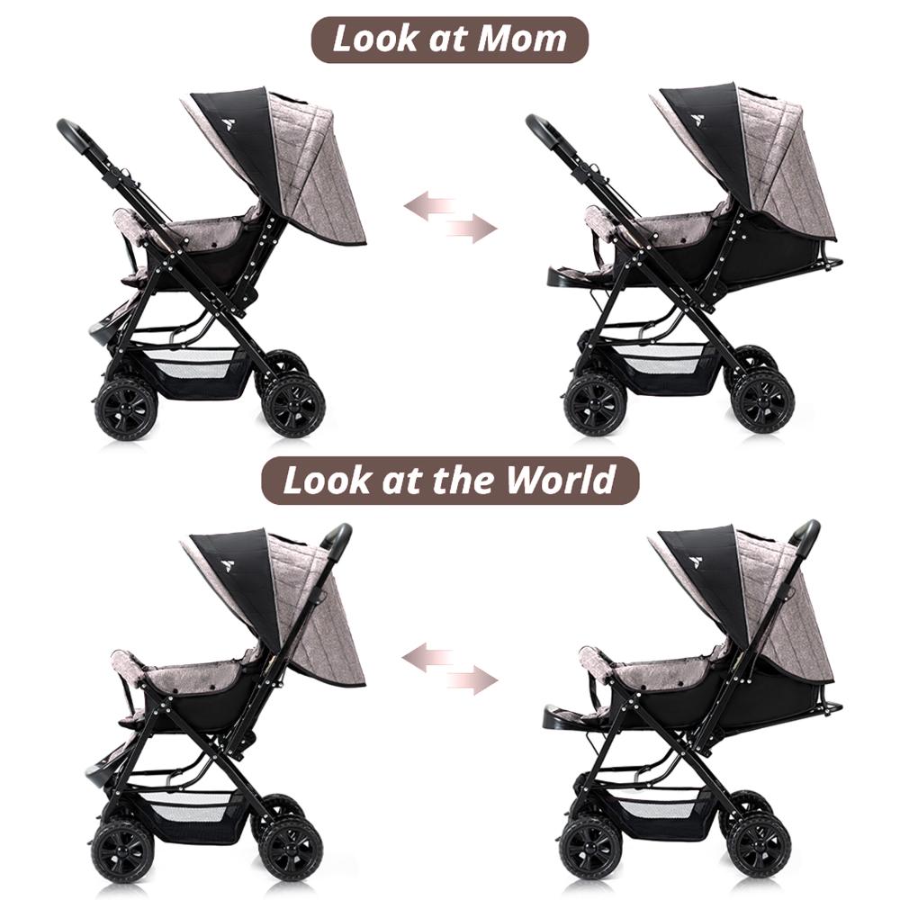 Teknum - Reversible Look at Me Stroller With Diaper Bags - Khaki