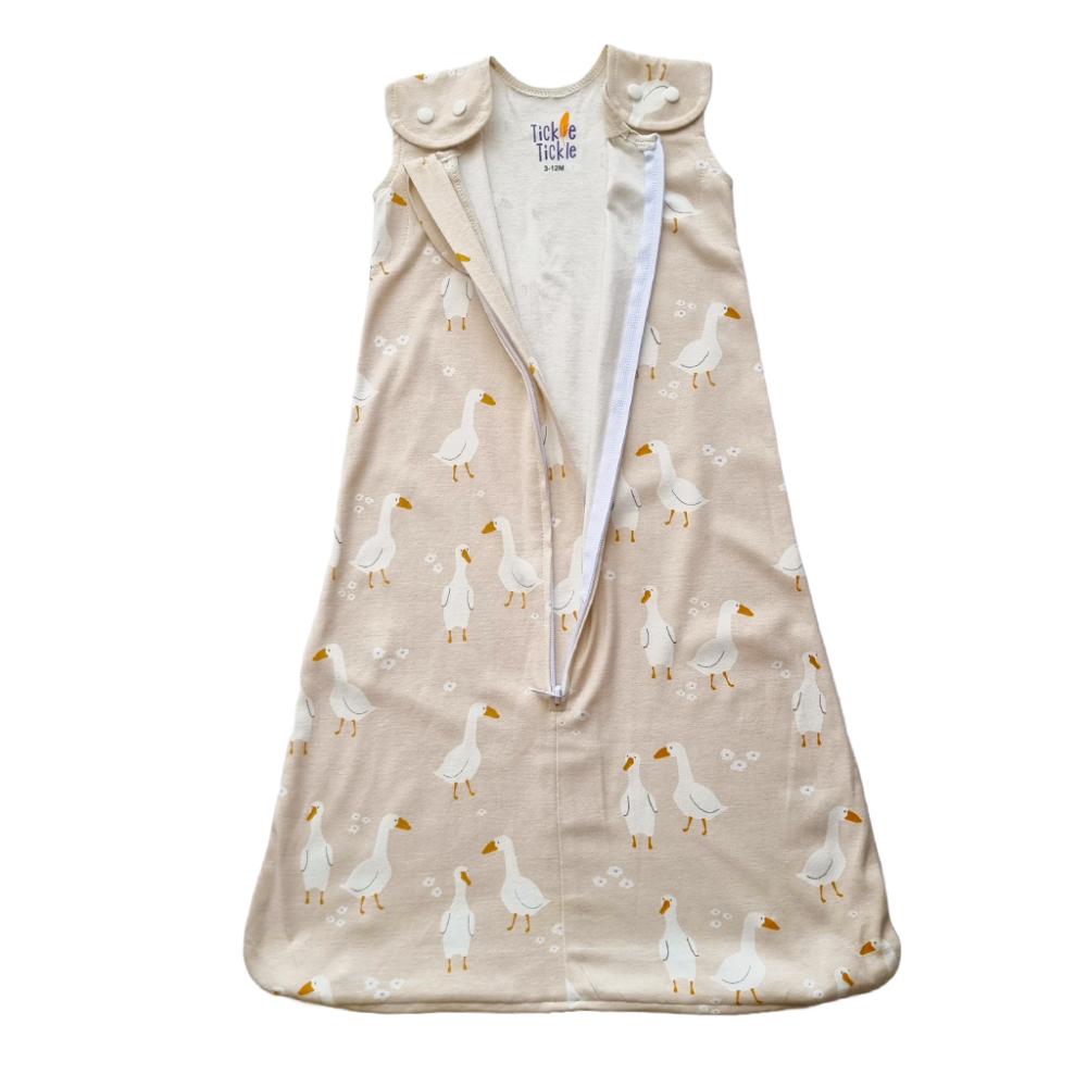 Tickle Tickle - Organic Cotton Sleeping Bag 1.0 Tog - Dewey Duck