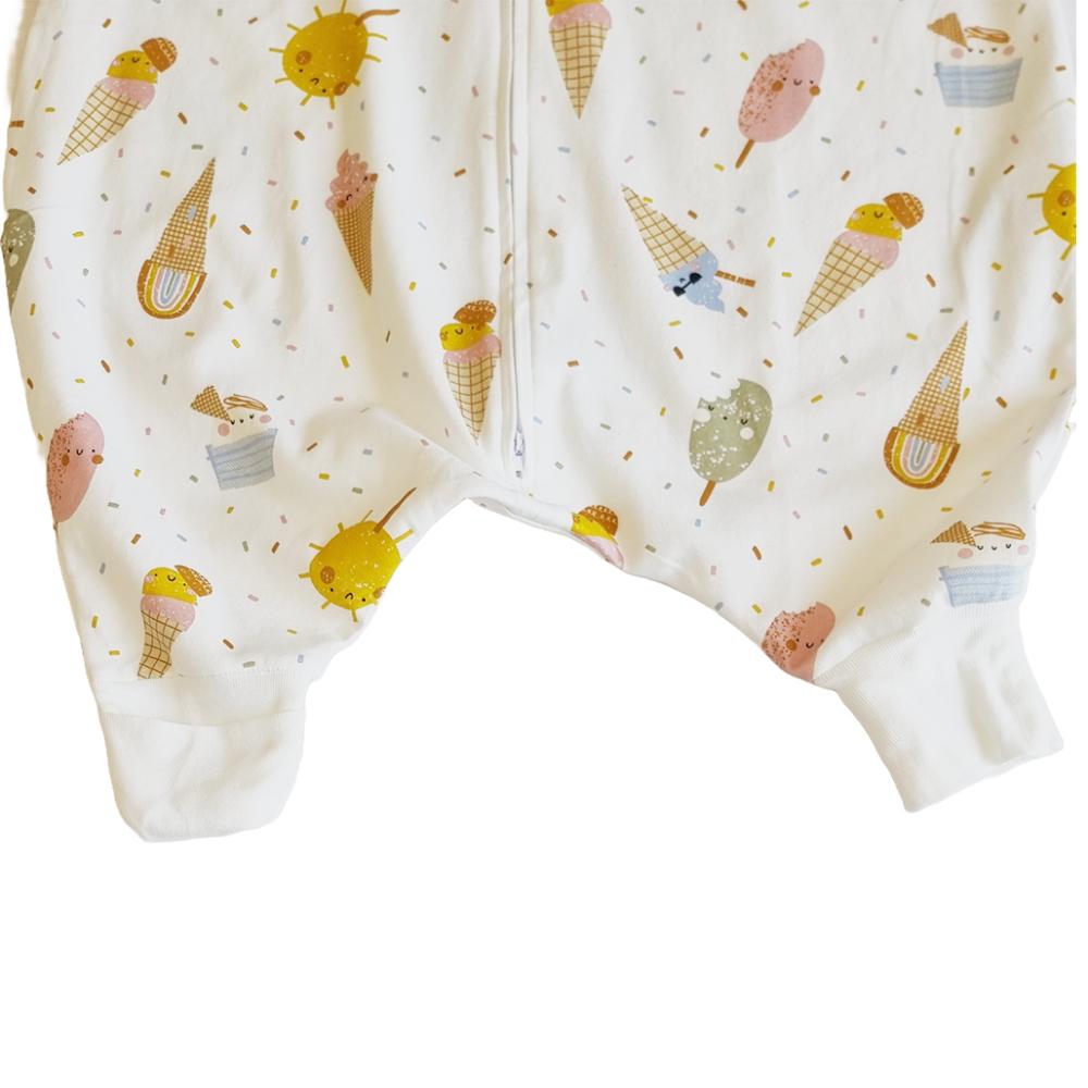 Tickle Tickle - Organic Cotton Sleeping Bag With Feet - 1.0 TOG - Happy Gelato