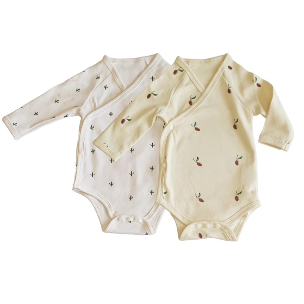 Tickle Tickle - SpikyOlea Organic Kimono Bodysuits Value (Pack of 2)