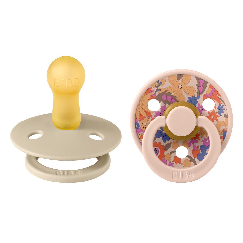 Bibs - X Liberty Colour June Blossom Latex Size 2 Round Nipple - Blush Mix (Pack of 2)