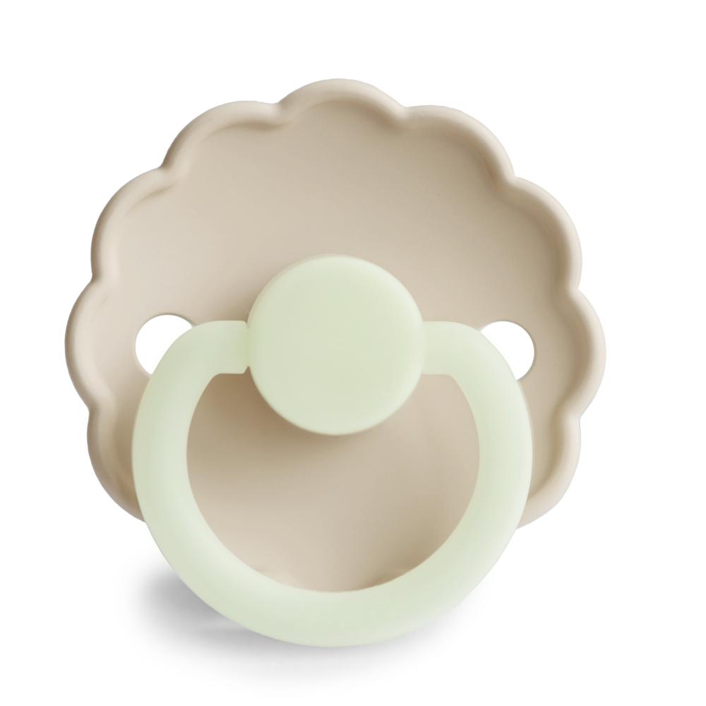 Frigg - Daisy Silicone Baby Pacifier Size 2 - Cream Night (Pack of 1)