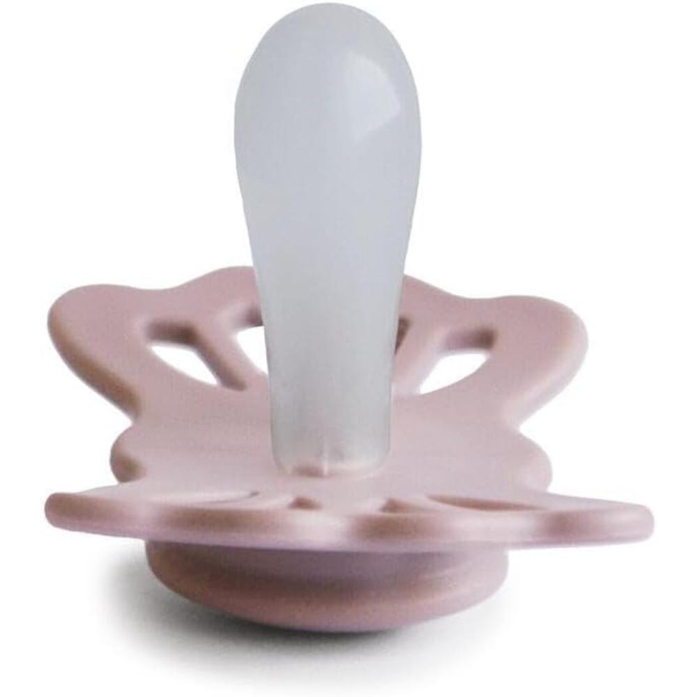 Frigg - Lucky Symmetrical Silicone Baby Pacifier Size 1 - Blush (Pack of 1)