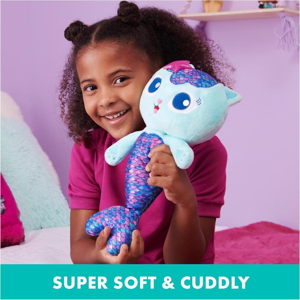 Gabby's Dollhouse MerCat Plush Toy - Soft & Cuddly Feature Plush for Collecting & Play