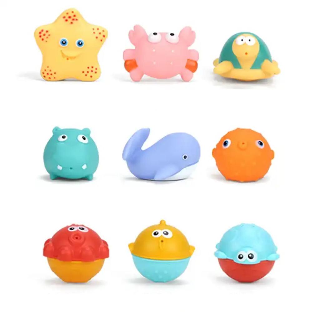 Huanger - Baby Bath Toy Set with Floating Animals - 15pcs