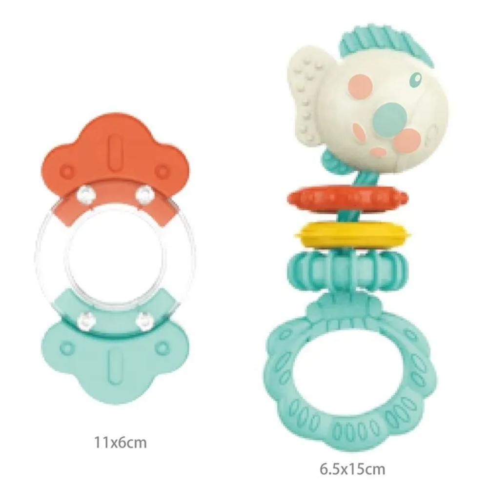 Huanger - Baby Sensory Rattle Set with Teethers - 4pcs