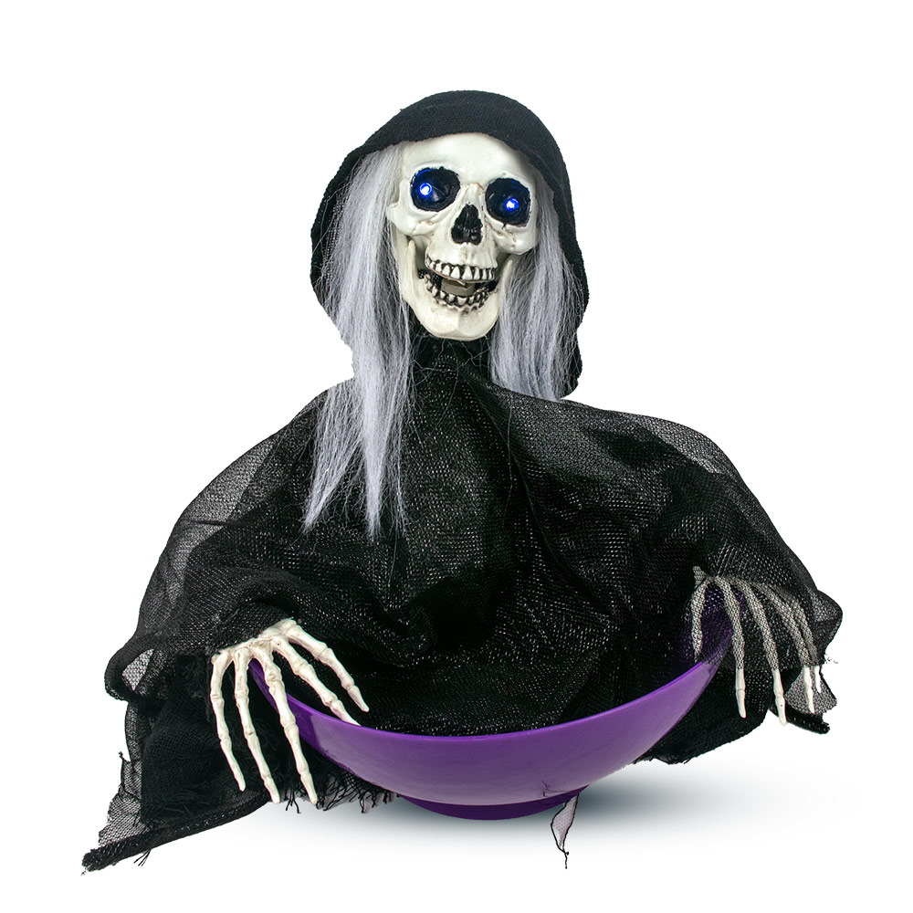 Mad Toys - Tabletop Talking Reaper with Candy Bowl - Halloween Decoration