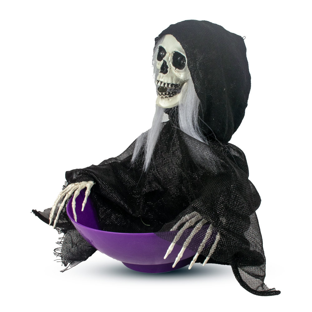 Mad Toys - Tabletop Talking Reaper with Candy Bowl - Halloween Decoration