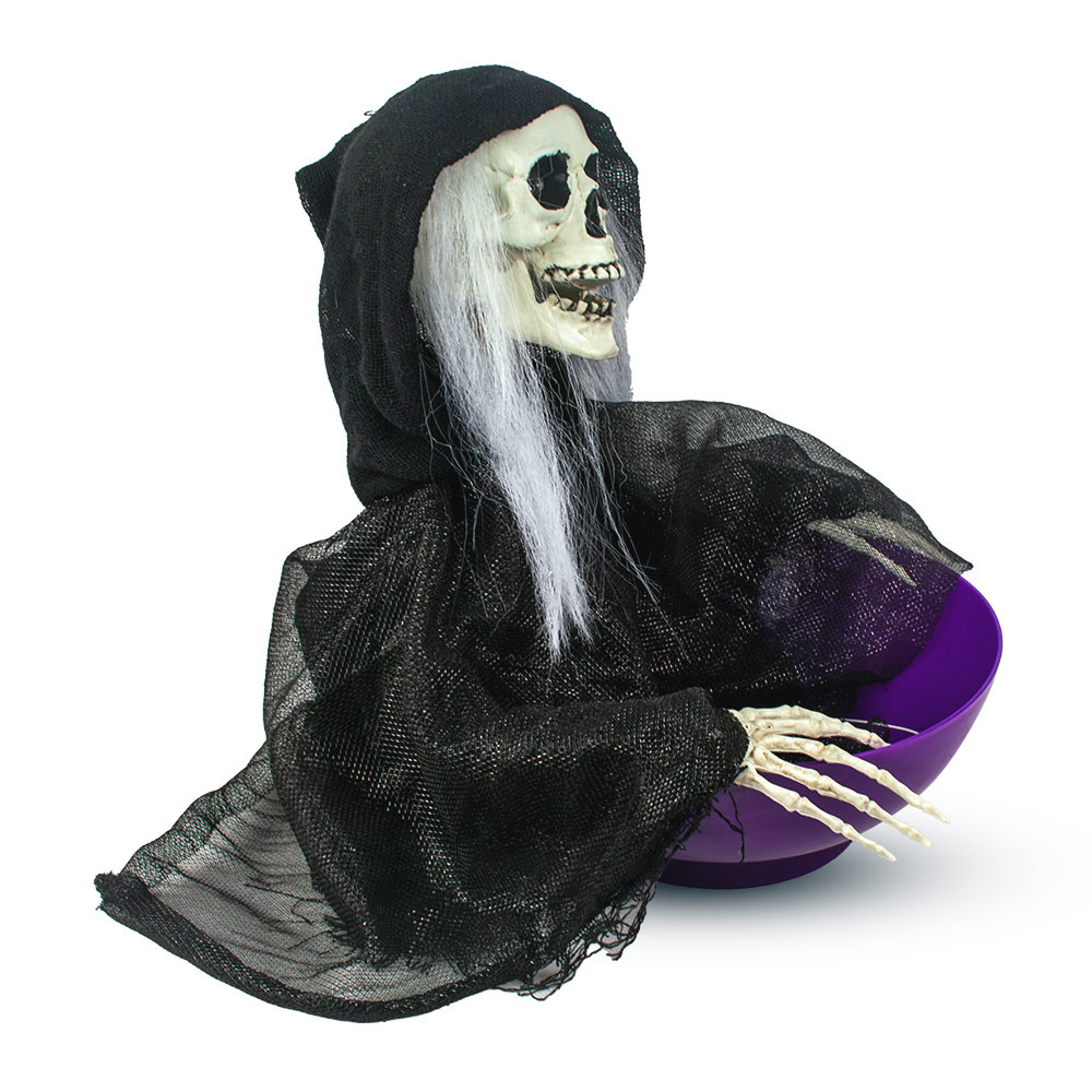 Mad Toys - Tabletop Talking Reaper with Candy Bowl - Halloween Decoration