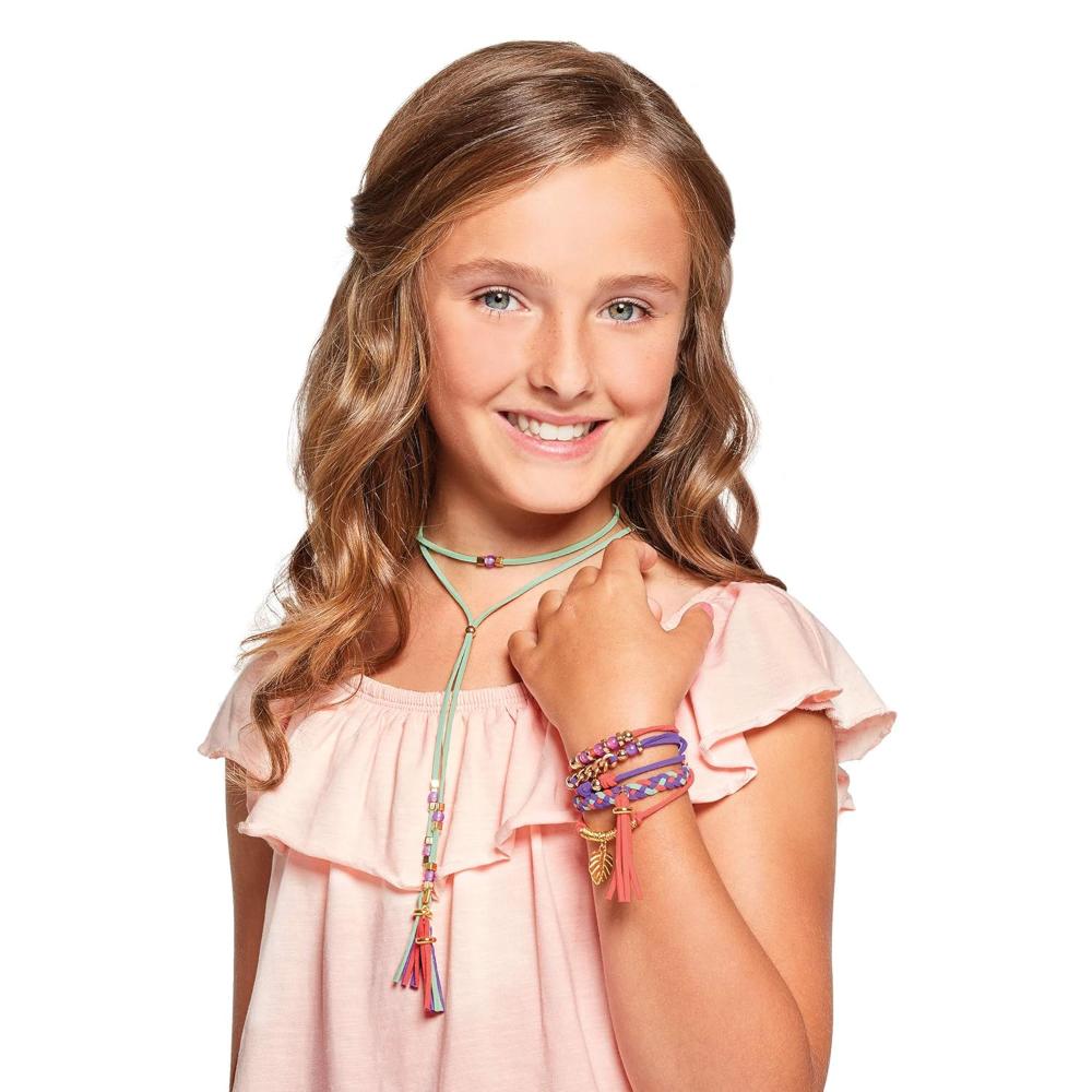 Make It Real - Gold Link Suede Bracelets - Ages 8+ Years