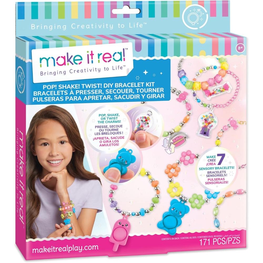 Make It Real - Pop! Shake! Twist! DIY Bracelet Kit - Ages 8+ Years