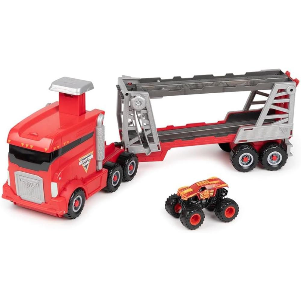 Monster Jam - 1:64 Launch N Go Hauler Monster Truck - Ages 3+ Years