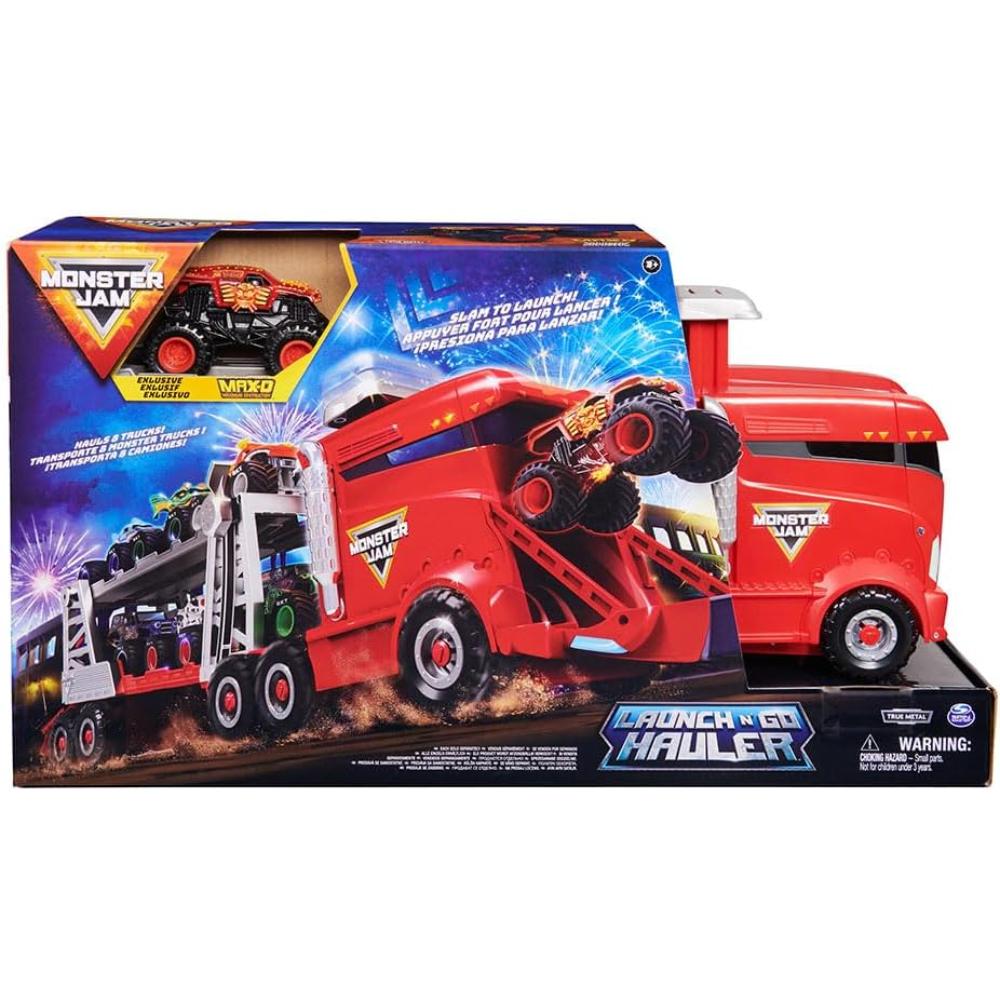 Monster Jam - 1:64 Launch N Go Hauler Monster Truck - Ages 3+ Years