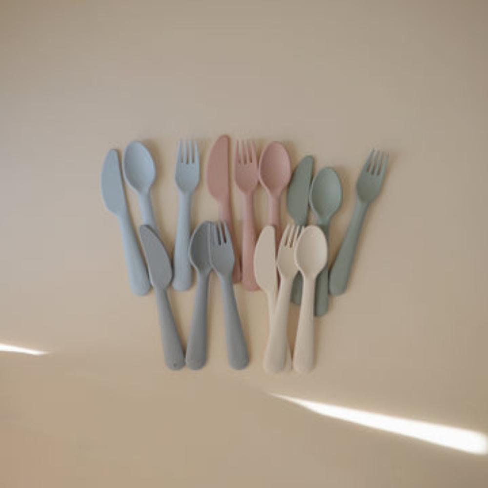 Mushie - Dinnerware Cutlery Set - Cloud