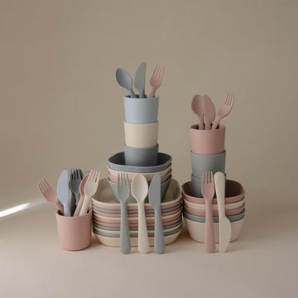 Mushie - Dinnerware Cutlery Set - Cloud
