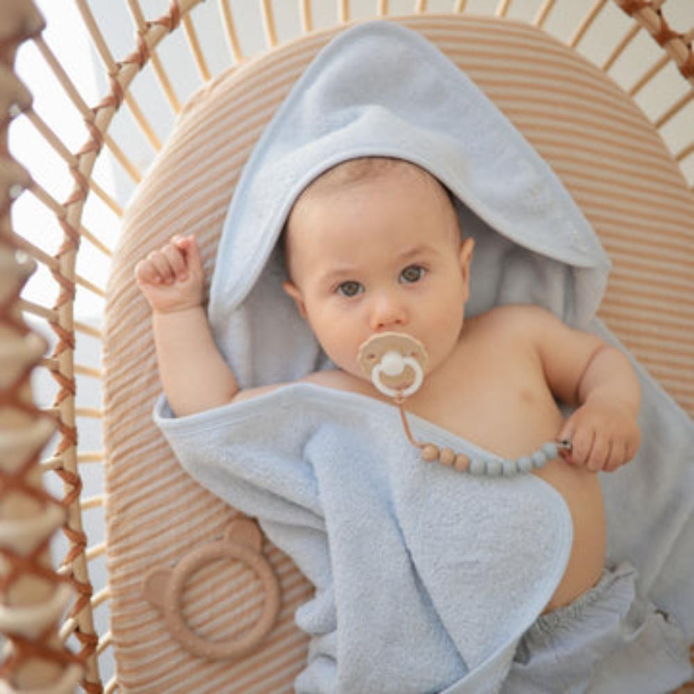 Mushie - Hooded Towel - Pearl