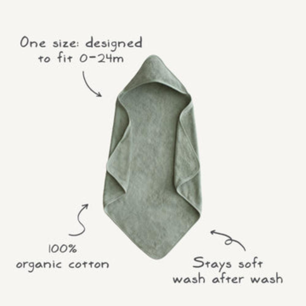 Mushie - Hooded Towel - Pearl