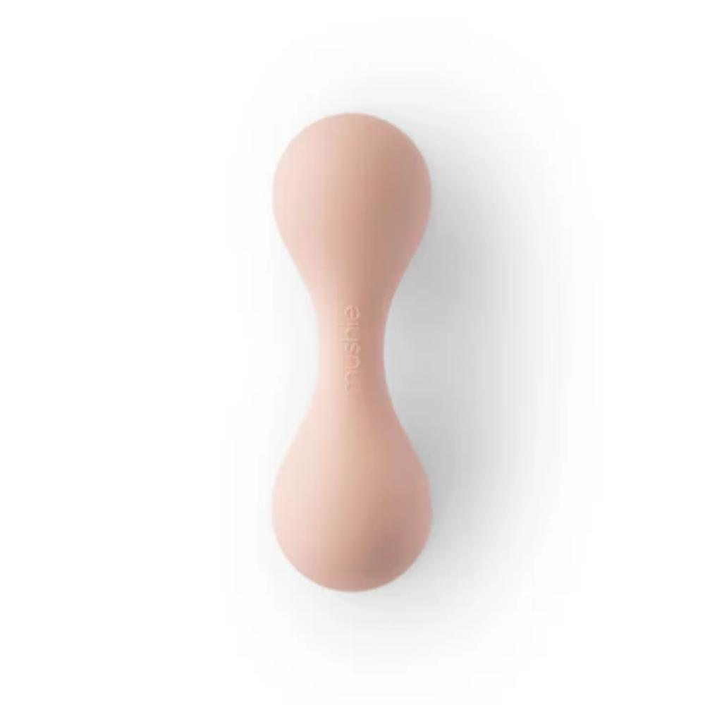 Mushie - Silicone Baby Rattle Toy - Blush
