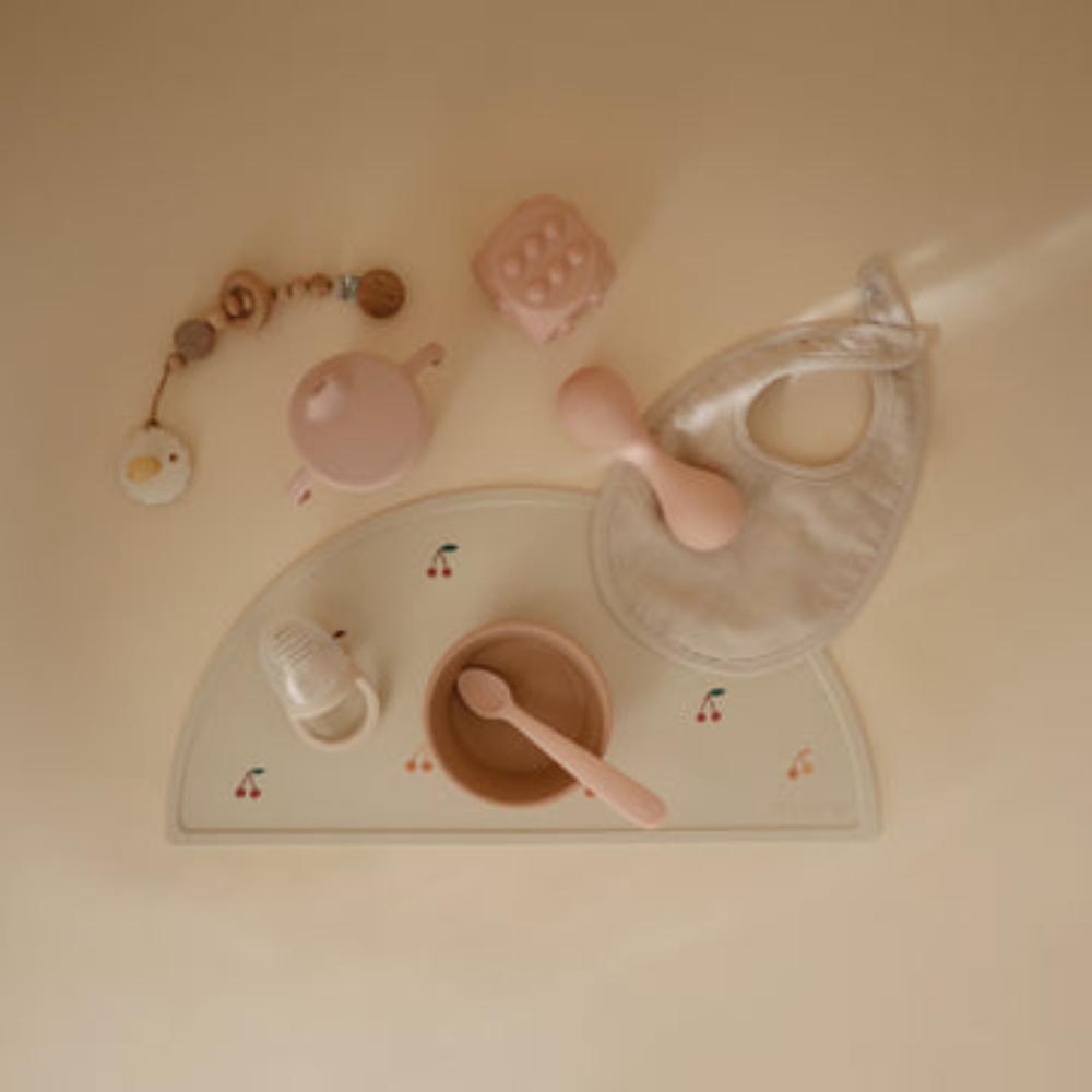Mushie - Silicone Baby Rattle Toy - Natural