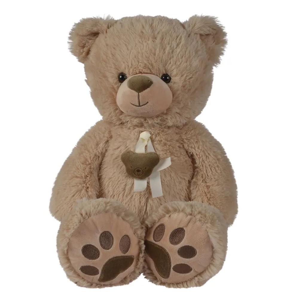 Nicotoy - Bear With Ribbon Head Plush Toy - Beige - 55cm