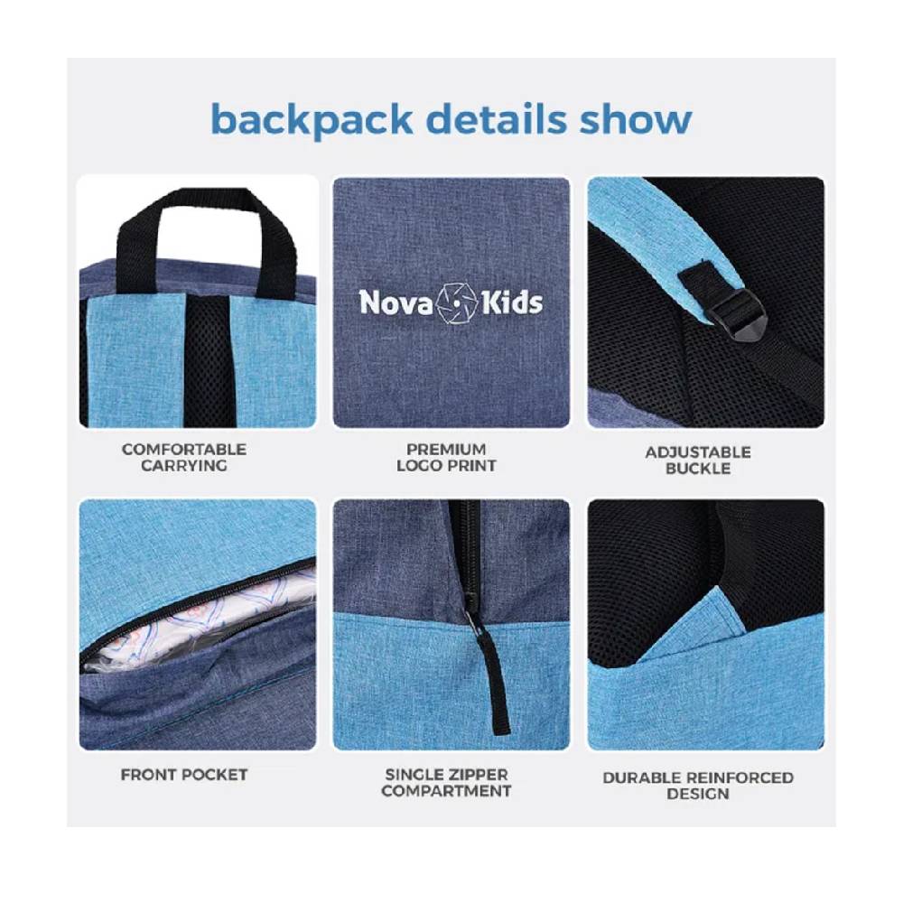Nova Kids - 17Inch/18L School Bag - Blue