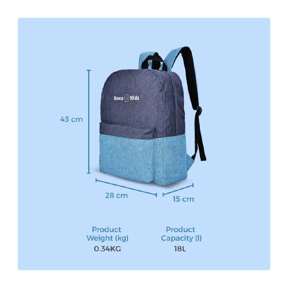 Nova Kids - 17Inch/18L School Bag - Blue