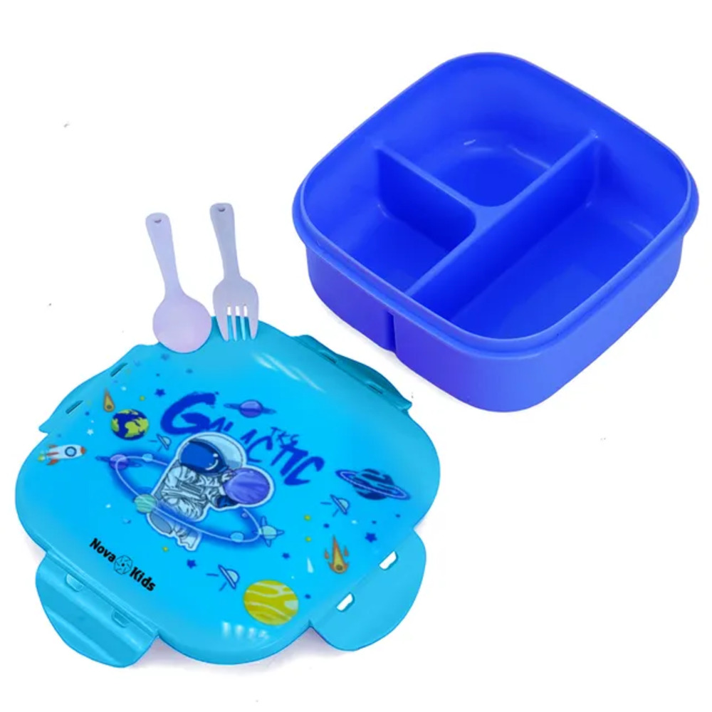 Nova Kids - Square 1000ml Bento Lunch Box - Astronaut Blue