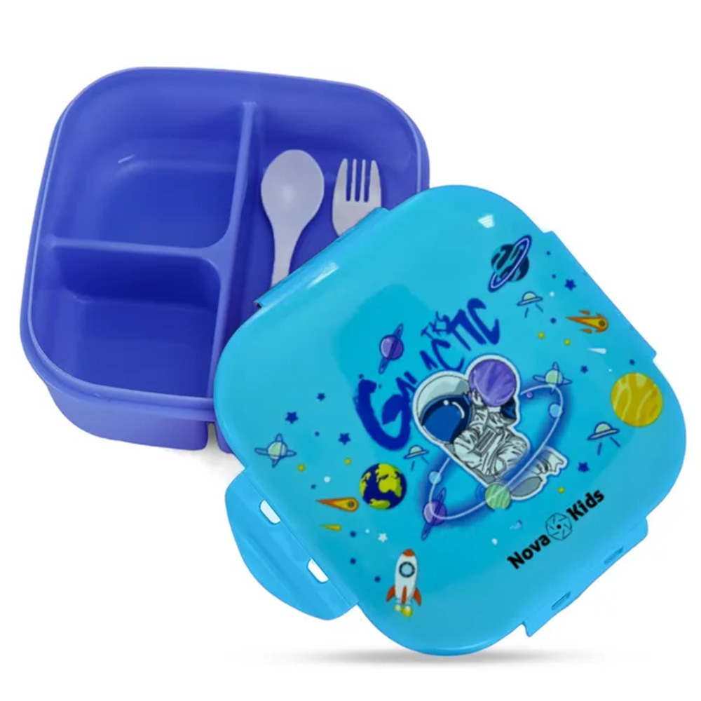 Nova Kids - Square 1000ml Bento Lunch Box - Astronaut Blue
