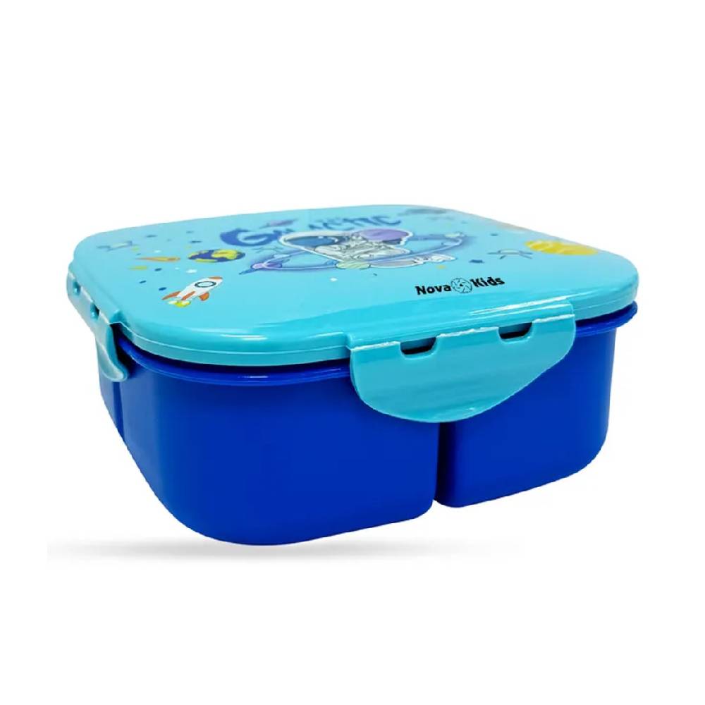 Nova Kids - Square 1000ml Bento Lunch Box - Astronaut Blue