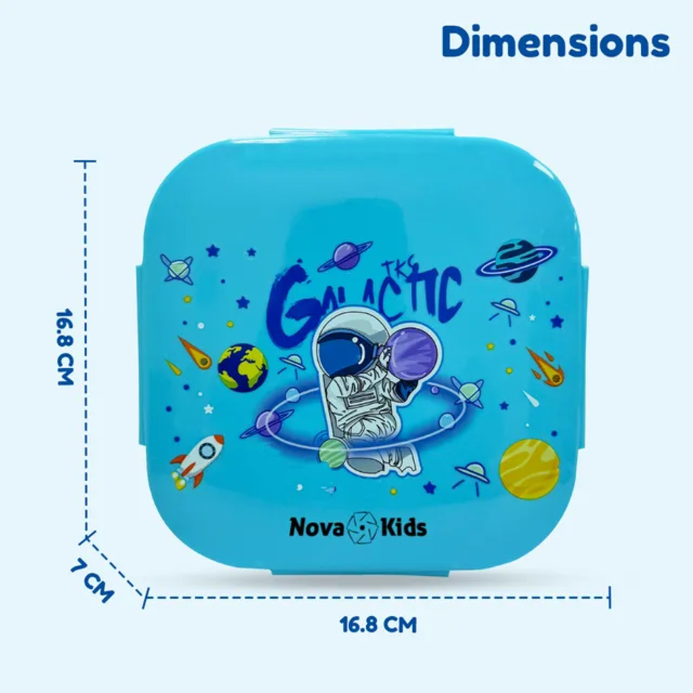 Nova Kids - Square 1000ml Bento Lunch Box - Astronaut Blue