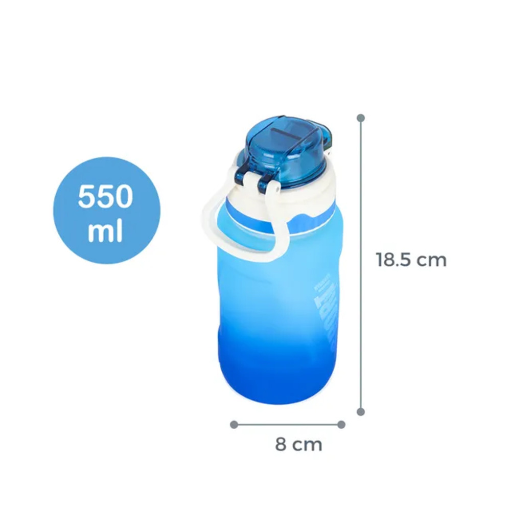 Nova Kids - Water Bottle 550ml with Straw - Blue