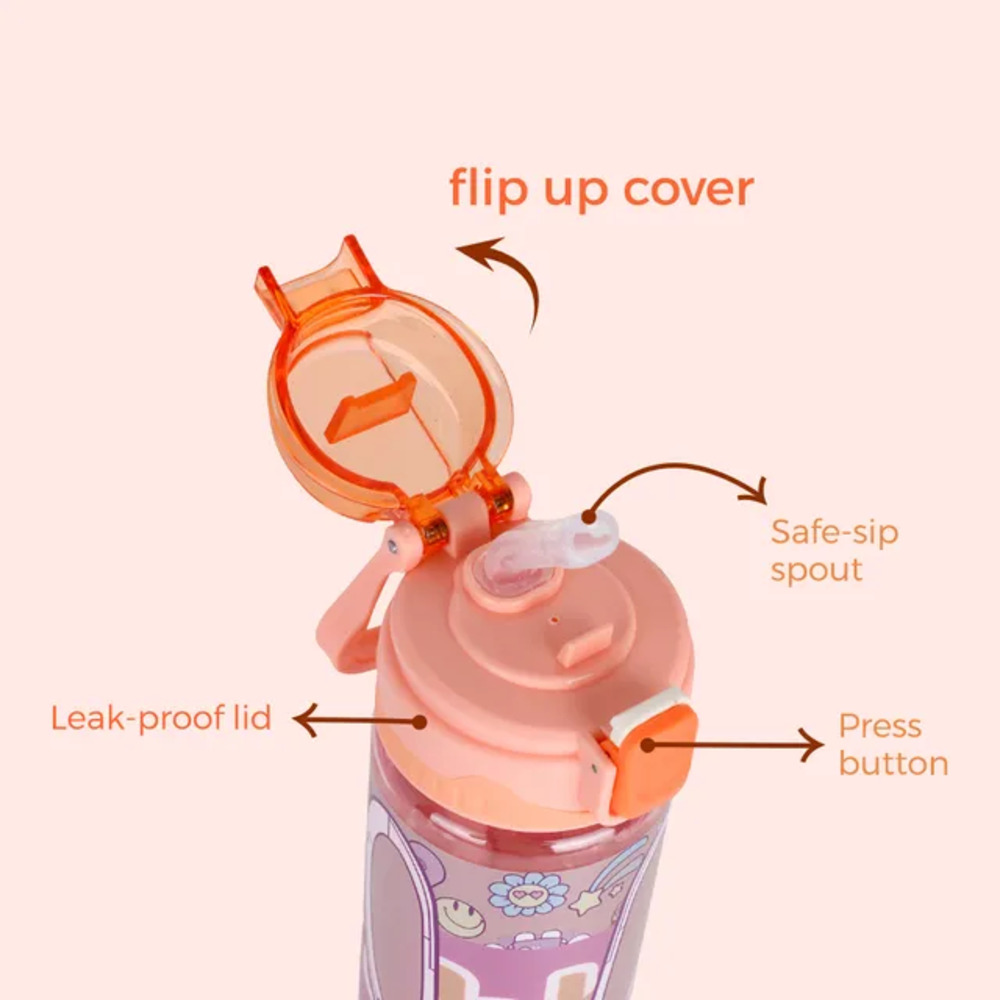 Nova Kids - Water Bottle 700ml with Straw- Orange