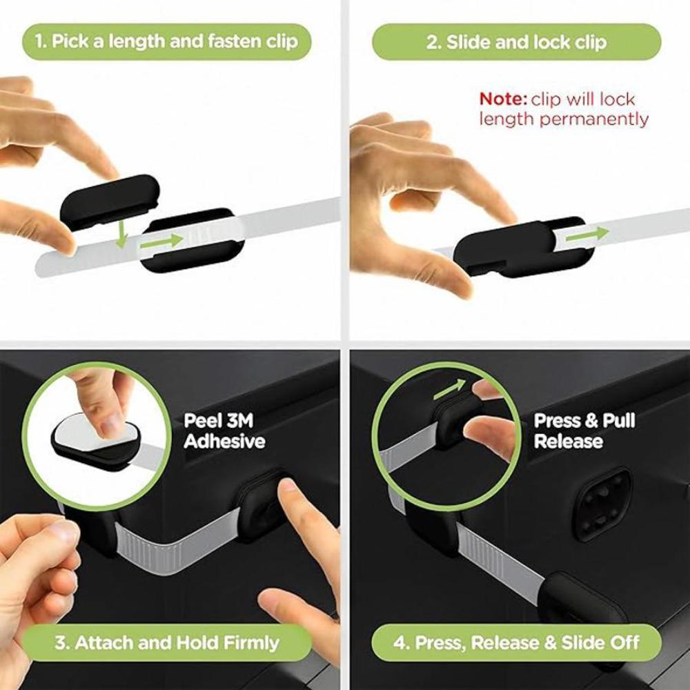 Pikkaboo - BabyGuard Ultimate Safety Lock - Transparent (4pcs)