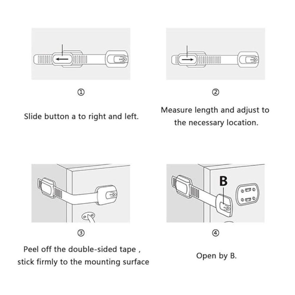 Pikkaboo - BabyGuard Ultimate Safety Lock - Transparent (4pcs)