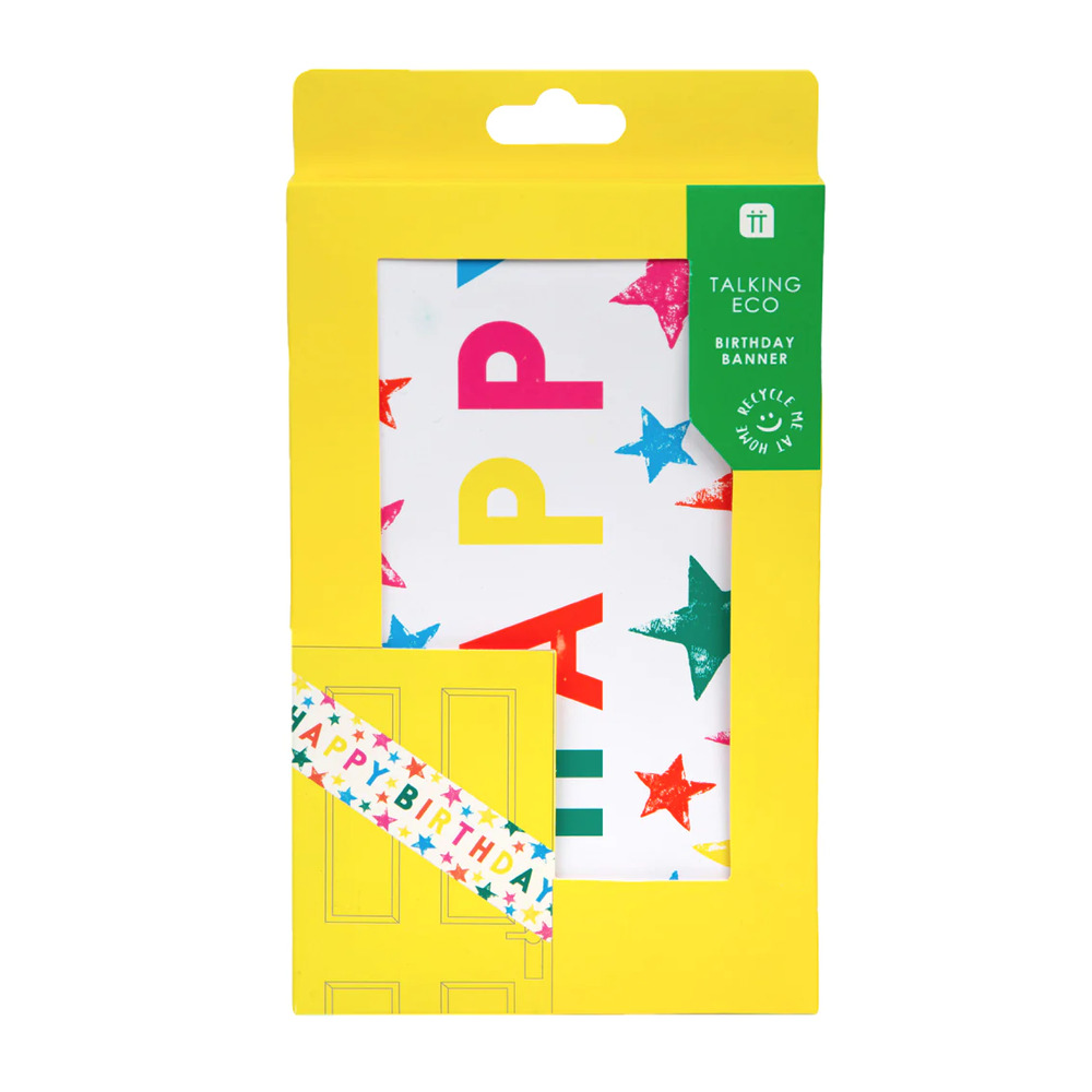 Talking Tables - Birthday Brights Star Paper Banner - 1M - 2Pcs